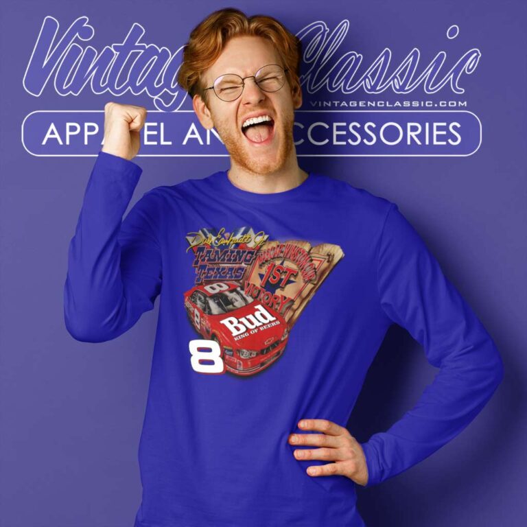 Vintage 90s Nascar Budweiser Dale Earnhardt Jr Long Sleeve Tee Vintage 90s Nascar Budweiser Dale Earnhardt Jr Long Sleeve Tee