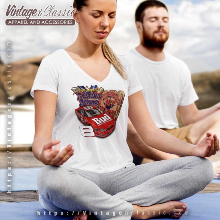 Vintage 90s Nascar Budweiser Dale Earnhardt Jr V Neck TShirt Vintage 90s Nascar Budweiser Dale Earnhardt Jr V Neck TShirt