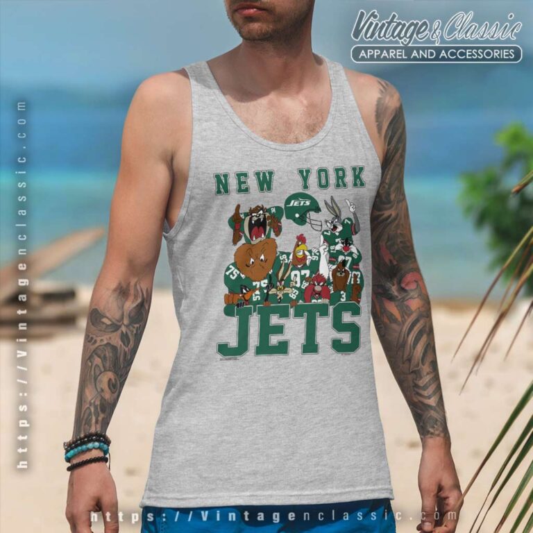Vintage 90s New York Jets Looney Tunes Tank Top Racerback Vintage 90s New York Jets Looney Tunes Tank Top Racerback