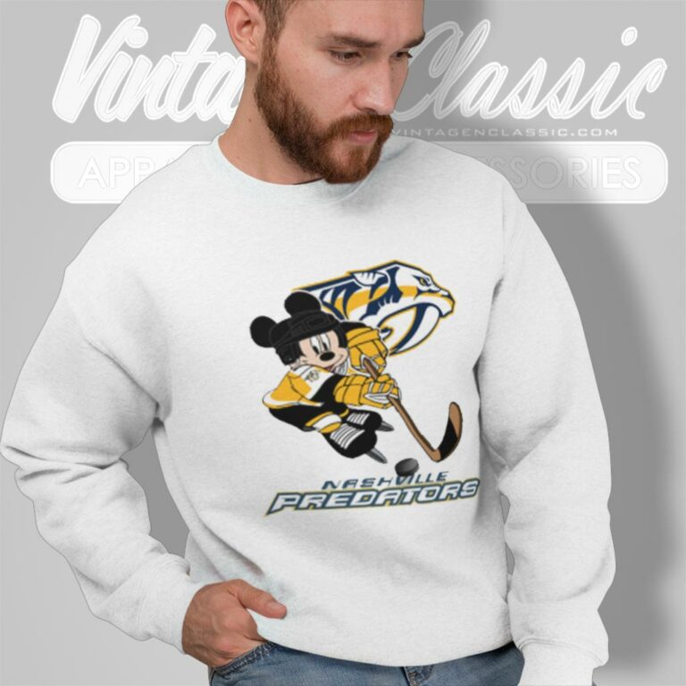 Vintage 90s Nhl Nashville Predators Mickey Mouse Sweatshirt Vintage 90s Nhl Nashville Predators Mickey Mouse Sweatshirt