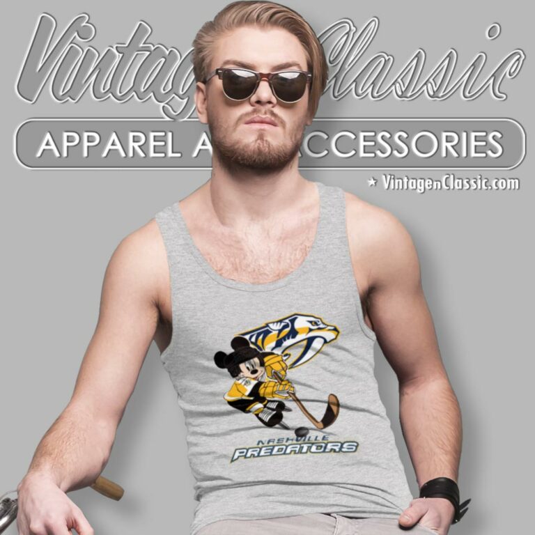 Vintage 90s Nhl Nashville Predators Mickey Mouse Tank Top Racerback Vintage 90s Nhl Nashville Predators Mickey Mouse Tank Top Racerback