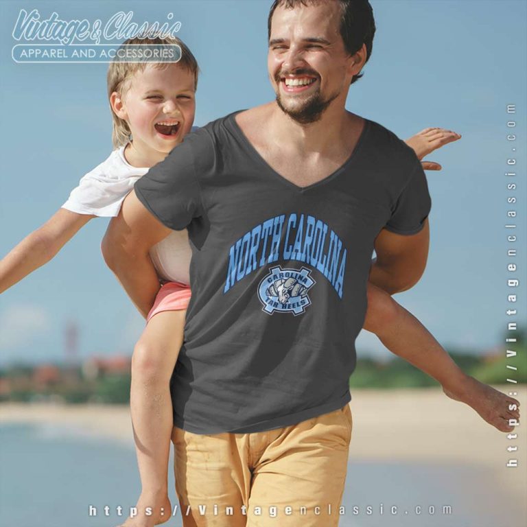 Vintage 90s North Carolina Tar Heels V Neck TShirt Vintage 90s North Carolina Tar Heels V Neck TShirt