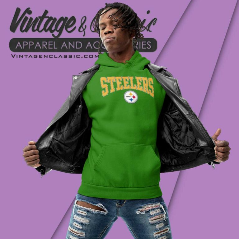 Vintage 90s Pittsburgh Steelers Printed Spell Out Big Logo Hoodie Vintage 90s Pittsburgh Steelers Printed Spell Out Big Logo Hoodie