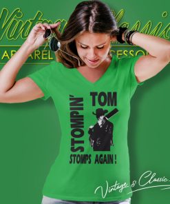 Vintage 90s Stompin Tom Stomps Again Tour V Neck TShirt