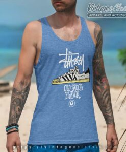 Vintage 90s Stussy Old Skool Flavor Tank Top Racerback