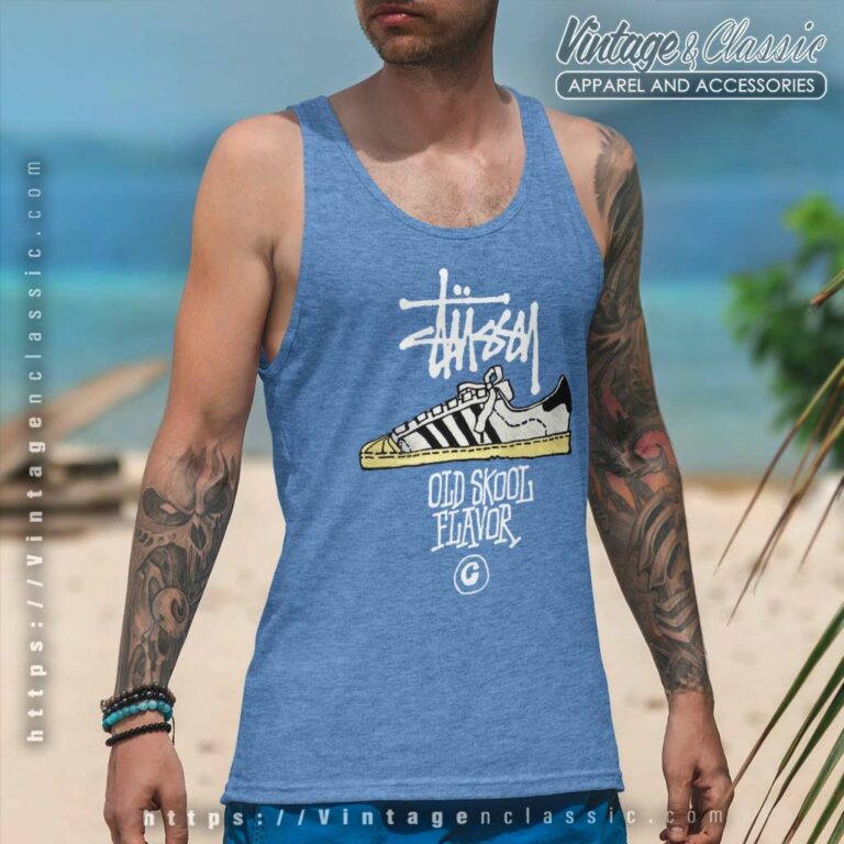 Vintage 90s Stussy Old Skool Flavor Tank Top Racerback Vintage 90s Stussy Old Skool Flavor Tank Top Racerback