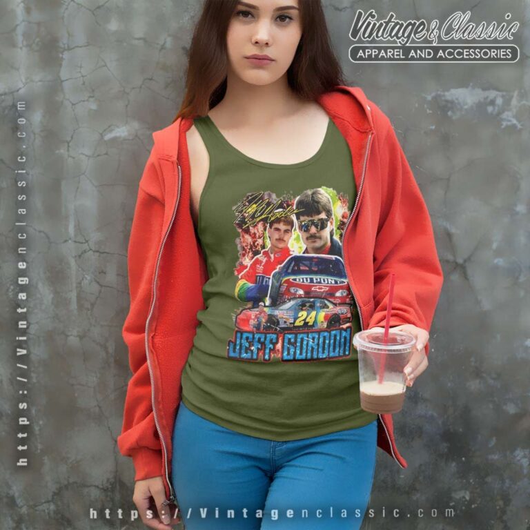 Vintage 90s Style Jeff Gordon 24 Nascar Tank Top Racerback Vintage 90s Style Jeff Gordon 24 Nascar Tank Top Racerback