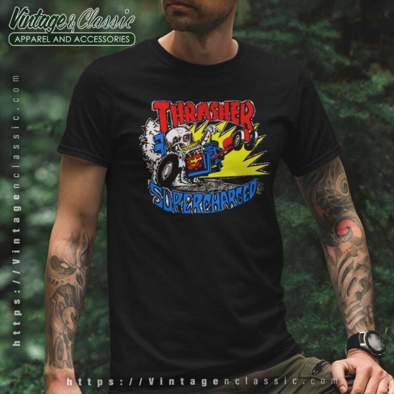 Vintage 90s Thrasher Supercharges T Shirt Vintage 90s Thrasher Supercharges T Shirt