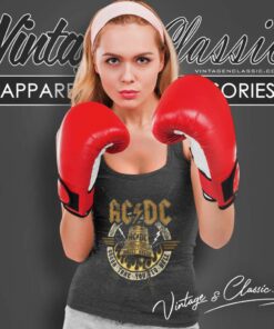 Vintage Acdc Hells Bells Graphic Tank Top Racerback