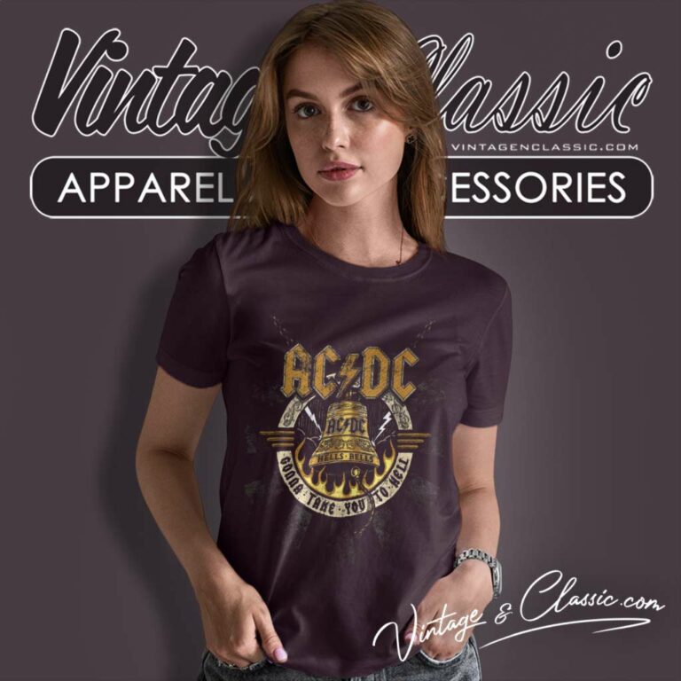 Vintage Acdc Hells Bells Graphic Women TShirt Vintage Acdc Hells Bells Graphic Women TShirt