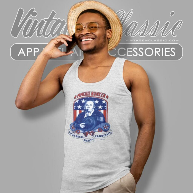 Vintage Archie Bunker For President Your Beer Party Candidate Tank Top Racerback Vintage Archie Bunker For President Your Beer Party Candidate Tank Top Racerback
