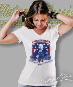 Vintage Archie Bunker For President Your Beer Party Candidate V Neck TShirt