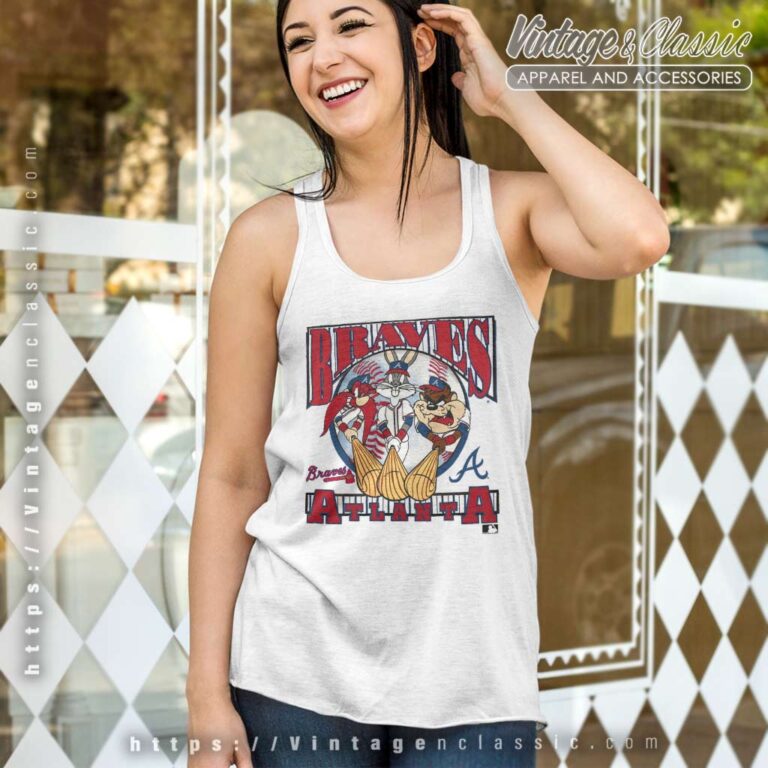 Vintage Atlanta Braves Looney Tunes Tank Top Racerback Vintage Atlanta Braves Looney Tunes Tank Top Racerback