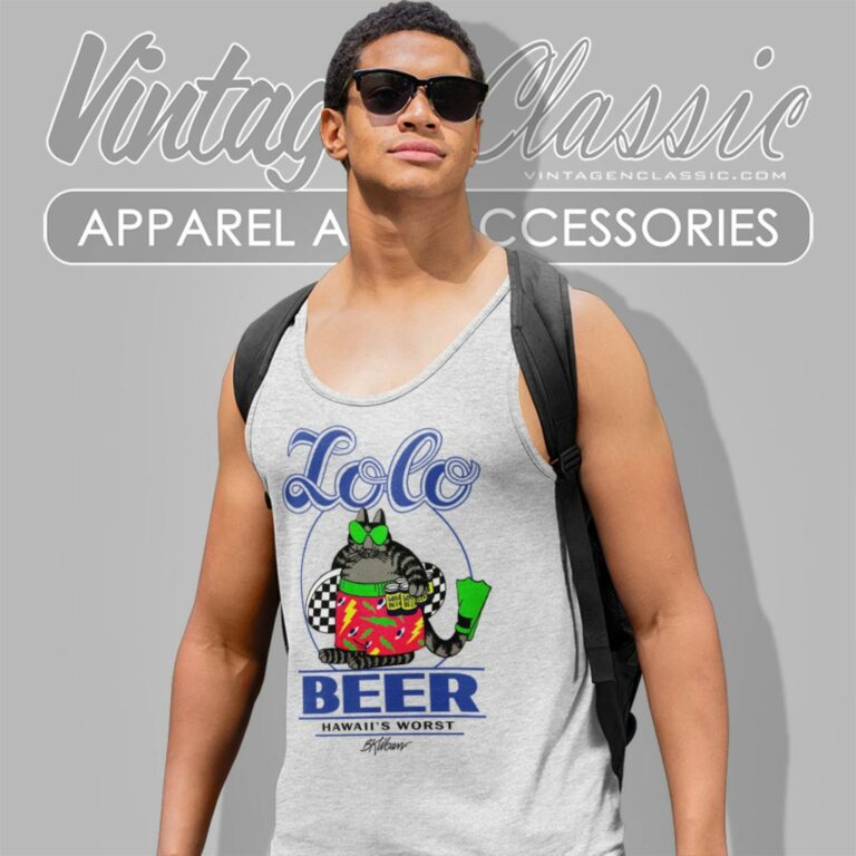 Vintage B Kliban Fat Cat Lolo Beer Hawaii Tank Top Racerback Vintage B Kliban Fat Cat Lolo Beer Hawaii Tank Top Racerback