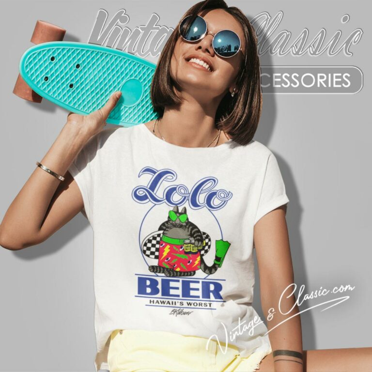 Vintage B Kliban Fat Cat Lolo Beer Hawaii Women T Shirt Vintage B Kliban Fat Cat Lolo Beer Hawaii Women T Shirt