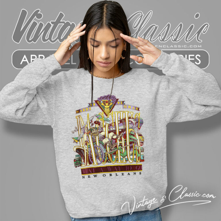 Vintage Bacchus Mardi Gras New Orleans Sweatshirt Vintage Bacchus Mardi Gras New Orleans Sweatshirt