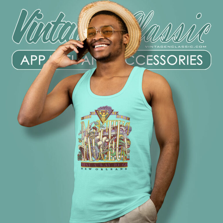 Vintage Bacchus Mardi Gras New Orleans Tank Top Racerback Vintage Bacchus Mardi Gras New Orleans Tank Top Racerback