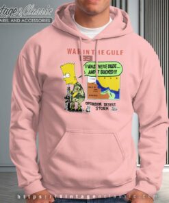 Vintage Bart Simpson Shirt War In The Gulf Operation Desert Storm Hoodie 1