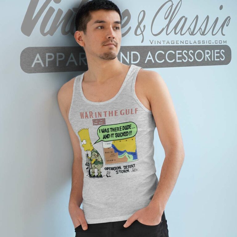 Vintage Bart Simpson Shirt War In The Gulf Operation Desert Storm Tank Top Racerback 1 Vintage Bart Simpson Shirt War In The Gulf Operation Desert Storm Tank Top Racerback 1