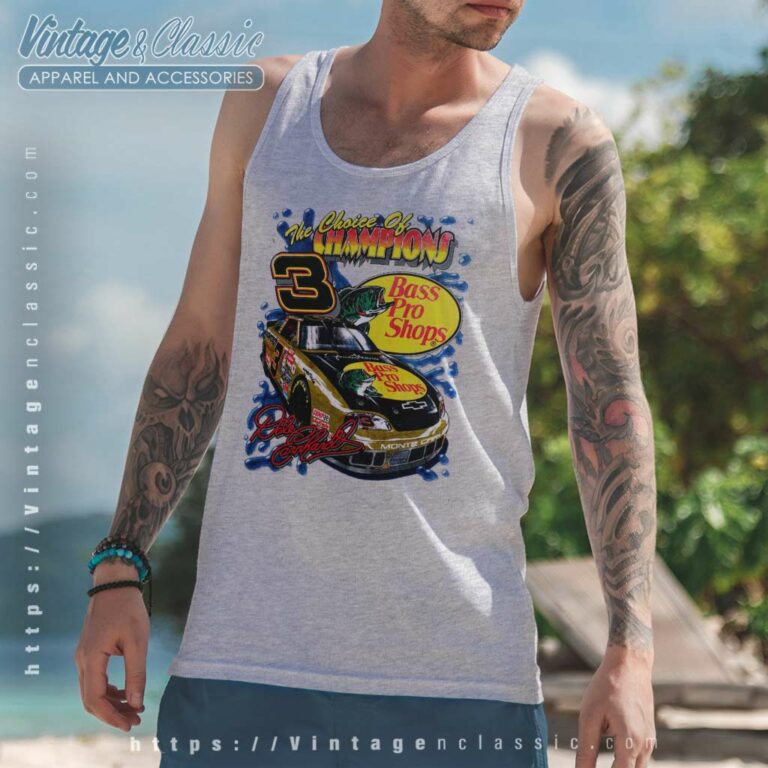 Vintage Bass Pro Shops Dale Earnhardt 3 Nascar Tank Top Racerback Vintage Bass Pro Shops Dale Earnhardt 3 Nascar Tank Top Racerback