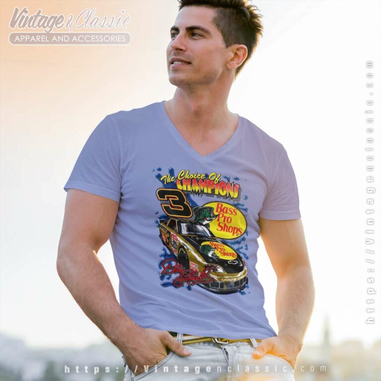 Vintage Bass Pro Shops Dale Earnhardt 3 Nascar V Neck TShirt Vintage Bass Pro Shops Dale Earnhardt 3 Nascar V Neck TShirt