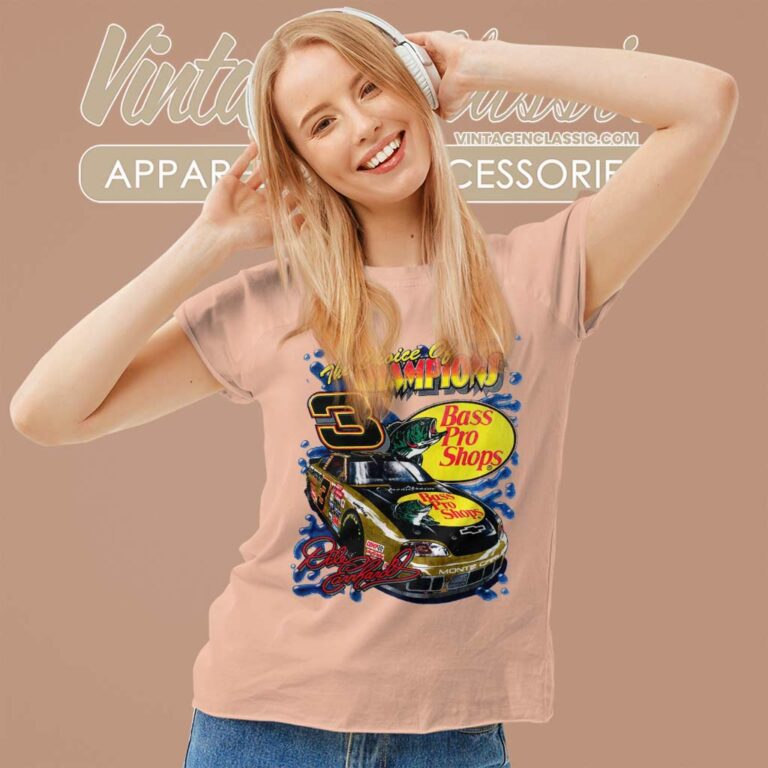 Vintage Bass Pro Shops Dale Earnhardt 3 Nascar Women TShirt Vintage Bass Pro Shops Dale Earnhardt 3 Nascar Women TShirt