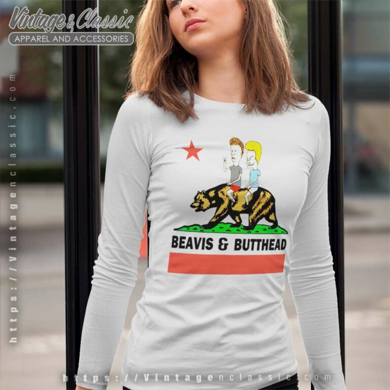 Vintage Beavis And Butthead Bear California Long Sleeve Tee Vintage Beavis And Butthead Bear California Long Sleeve Tee