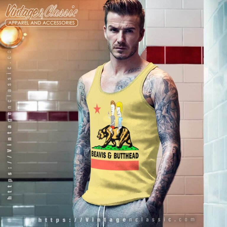 Vintage Beavis And Butthead Bear California Tank Top Racerback Vintage Beavis And Butthead Bear California Tank Top Racerback