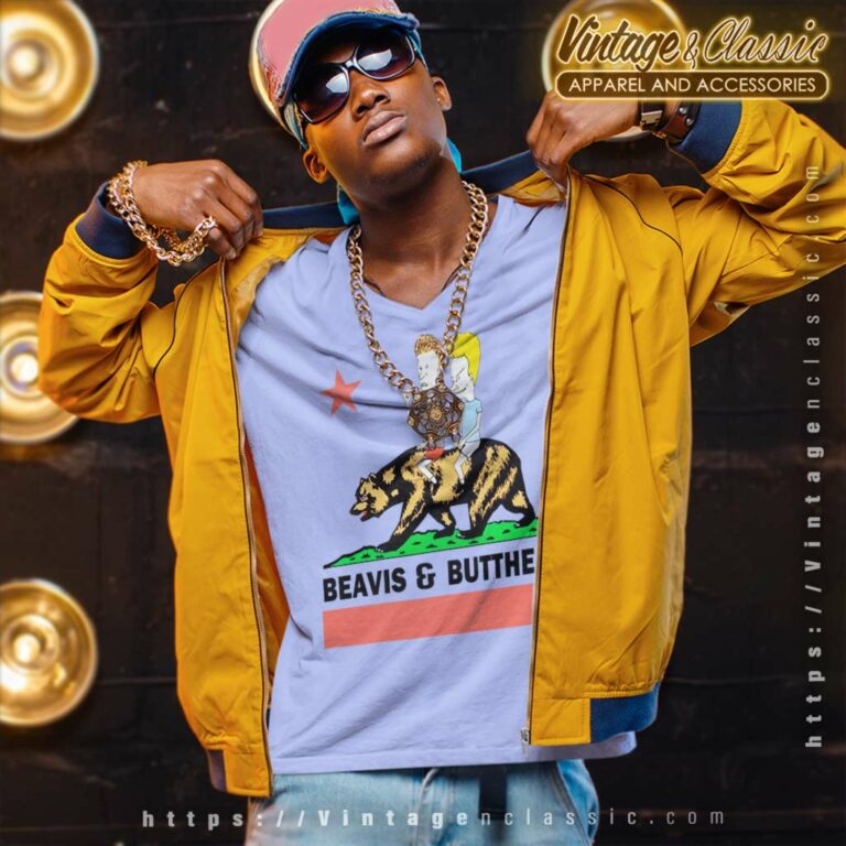 Vintage Beavis And Butthead Bear California V Neck TShirt Vintage Beavis And Butthead Bear California V Neck TShirt