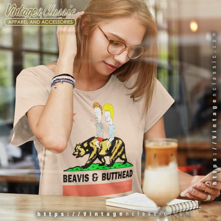 Vintage Beavis And Butthead Bear California Women TShirt Vintage Beavis And Butthead Bear California Women TShirt