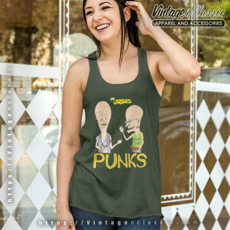 Vintage Beavis And Butthead Punks Tank Top Racerback Vintage Beavis And Butthead Punks Tank Top Racerback