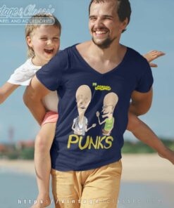 Vintage Beavis And Butthead Punks V Neck TShirt