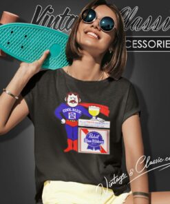 Vintage Beer Pabst Blue Ribbon Cool Blue Man Women T Shirt