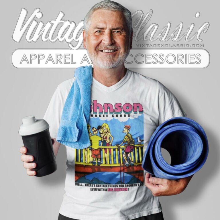 Vintage Big Johnson Bungee Cords V Neck TShirt 1 Vintage Big Johnson Bungee Cords V Neck TShirt 1