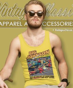Vintage Big Johnson Comedy Hand Jack Nascar Racing Tank Top Racerback