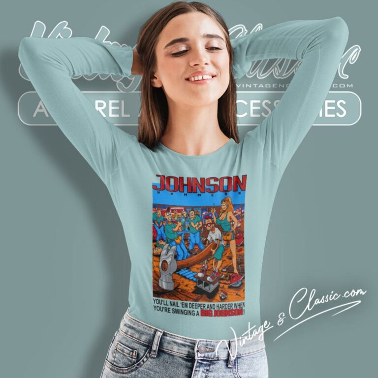 Vintage Big Johnson Hammers Nail Em Long Sleeve Tee Vintage Big Johnson Hammers Nail Em Long Sleeve Tee