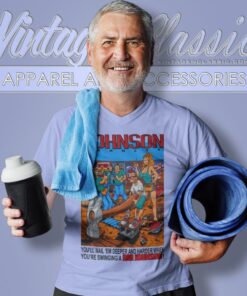 Vintage Big Johnson Hammers Nail Em V Neck TShirt