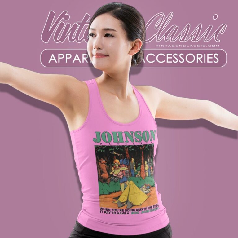 Vintage Big Johnson Pup Tents Tank Top Racerback Vintage Big Johnson Pup Tents Tank Top Racerback