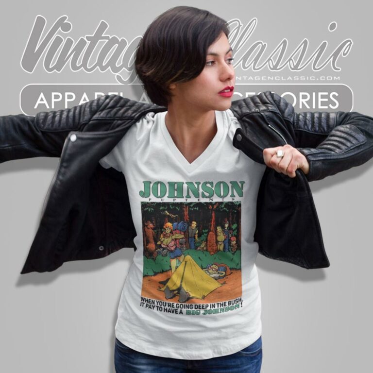 Vintage Big Johnson Pup Tents V Neck TShirt Vintage Big Johnson Pup Tents V Neck TShirt