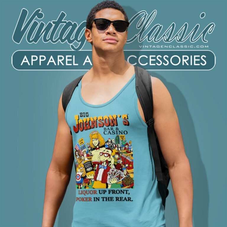 Vintage Big Johnson Shirt Bar And Casino Tank Top Racerback Vintage Big Johnson Shirt Bar And Casino Tank Top Racerback