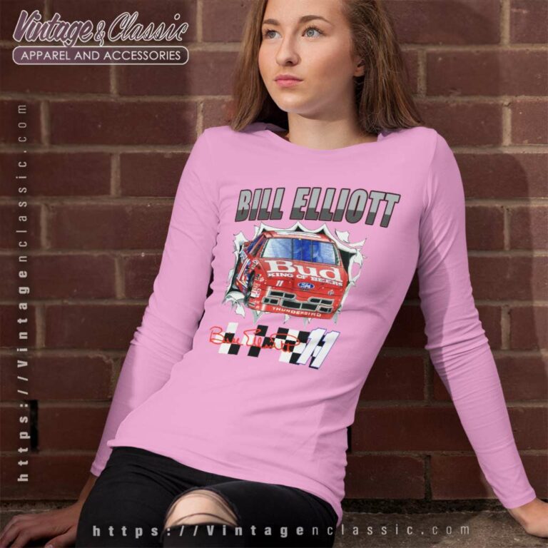 Vintage Bill Elliott 11 Bud Nascar Long Sleeve Tee 1 Vintage Bill Elliott 11 Bud Nascar Long Sleeve Tee 1