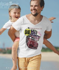 Vintage Bill Elliott Coors Ford Thunderbird V Neck TShirt