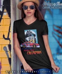 Vintage Bill Elliott Nascar Coors Beer Ford V Neck TShirt