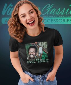Vintage Bill Russell 90 S Basketball Nba Boston Celtics Women TShirt