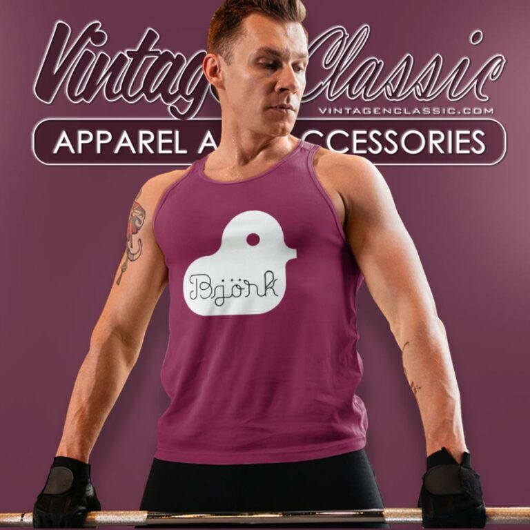 Vintage Bjork Rubber Duck Tour Tank Top Racerback Vintage Bjork Rubber Duck Tour Tank Top Racerback