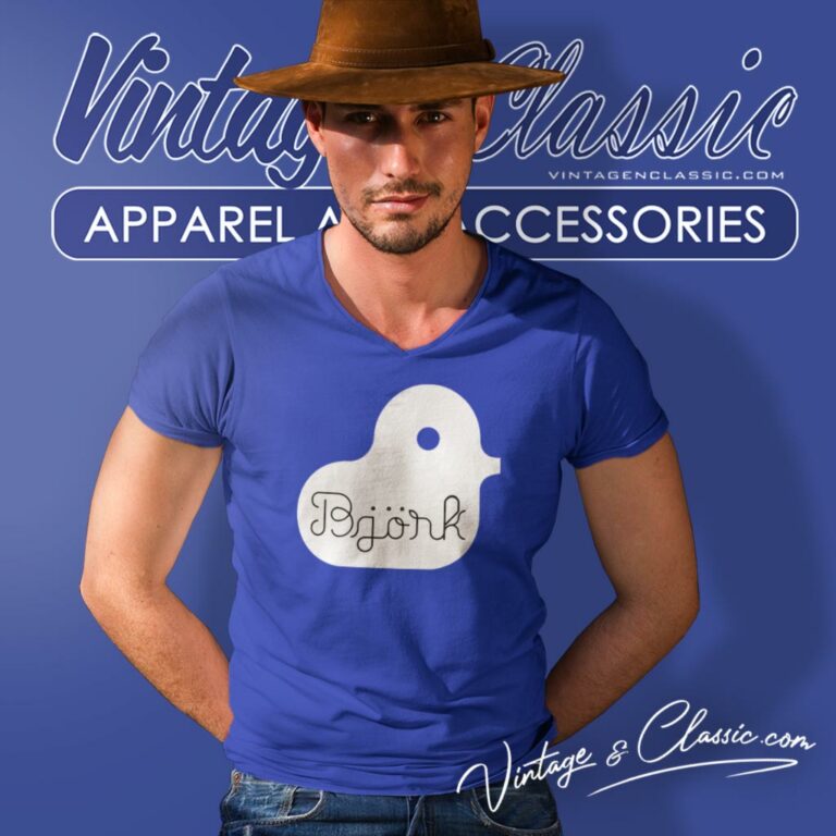 Vintage Bjork Rubber Duck Tour V Neck TShirt Vintage Bjork Rubber Duck Tour V Neck TShirt
