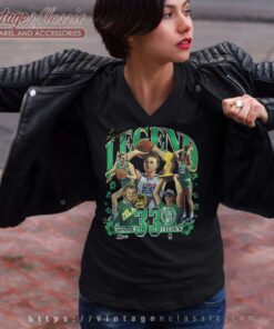 Vintage Boston Celtics Larry Bird V Neck TShirt