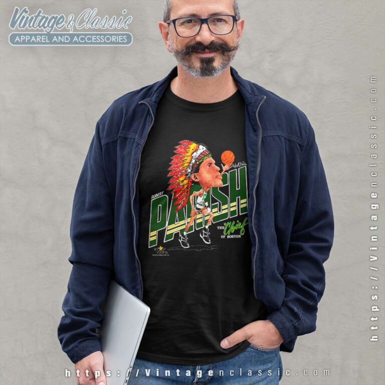 Vintage Boston Celtics Robert Parish Nba Chief Long Sleeve Tee Vintage Boston Celtics Robert Parish Nba Chief Long Sleeve Tee