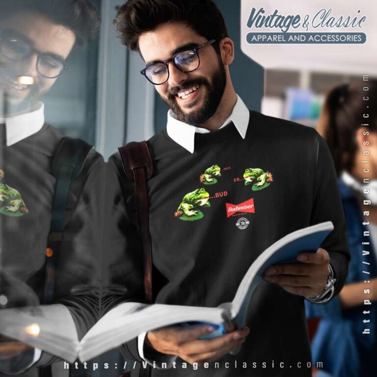 Vintage Budweiser Shirt Frogs Mascot King Of Beers Sweatshirt Vintage Budweiser Shirt Frogs Mascot King Of Beers Sweatshirt