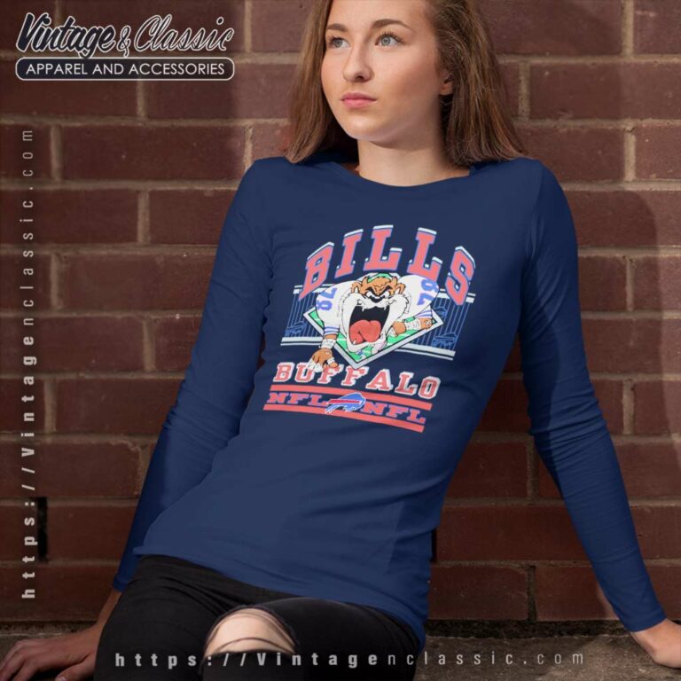 Vintage Buffalo Bills Looney Tunes Taz Long Sleeve Tee Vintage Buffalo Bills Looney Tunes Taz Long Sleeve Tee